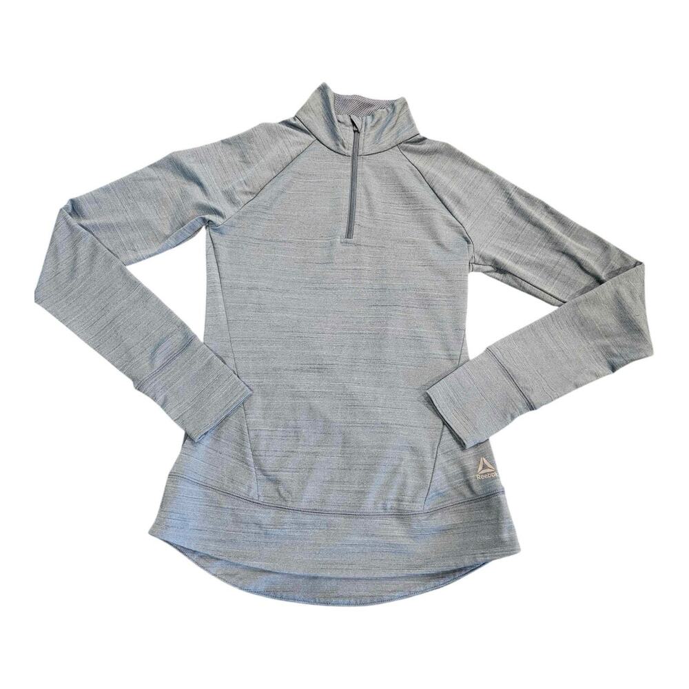 REEBOK Womens XS Quarter 1/4 Zip Pullover Sweatshirt Performance Blue WAA28120SD